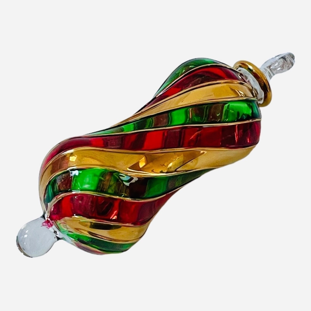 Christmas Ornament Drop Handblown Glass Christmas Ornament Xmas Ornament Art
